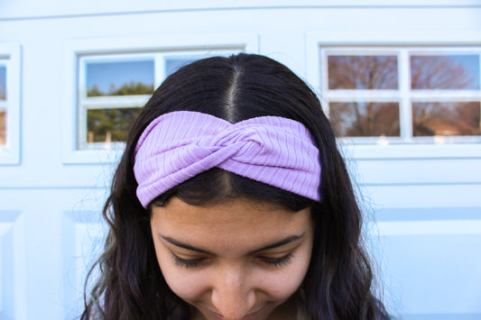 Purple Ribbed Headband