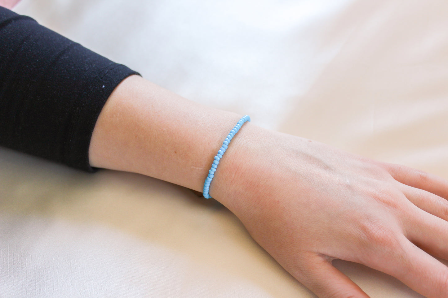 Sky Blue Beaded Bracelet/Anklet
