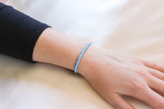 Sky Blue Beaded Bracelet/Anklet