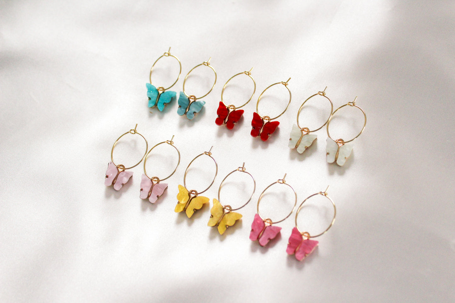 Colorful Butterfly Hoops