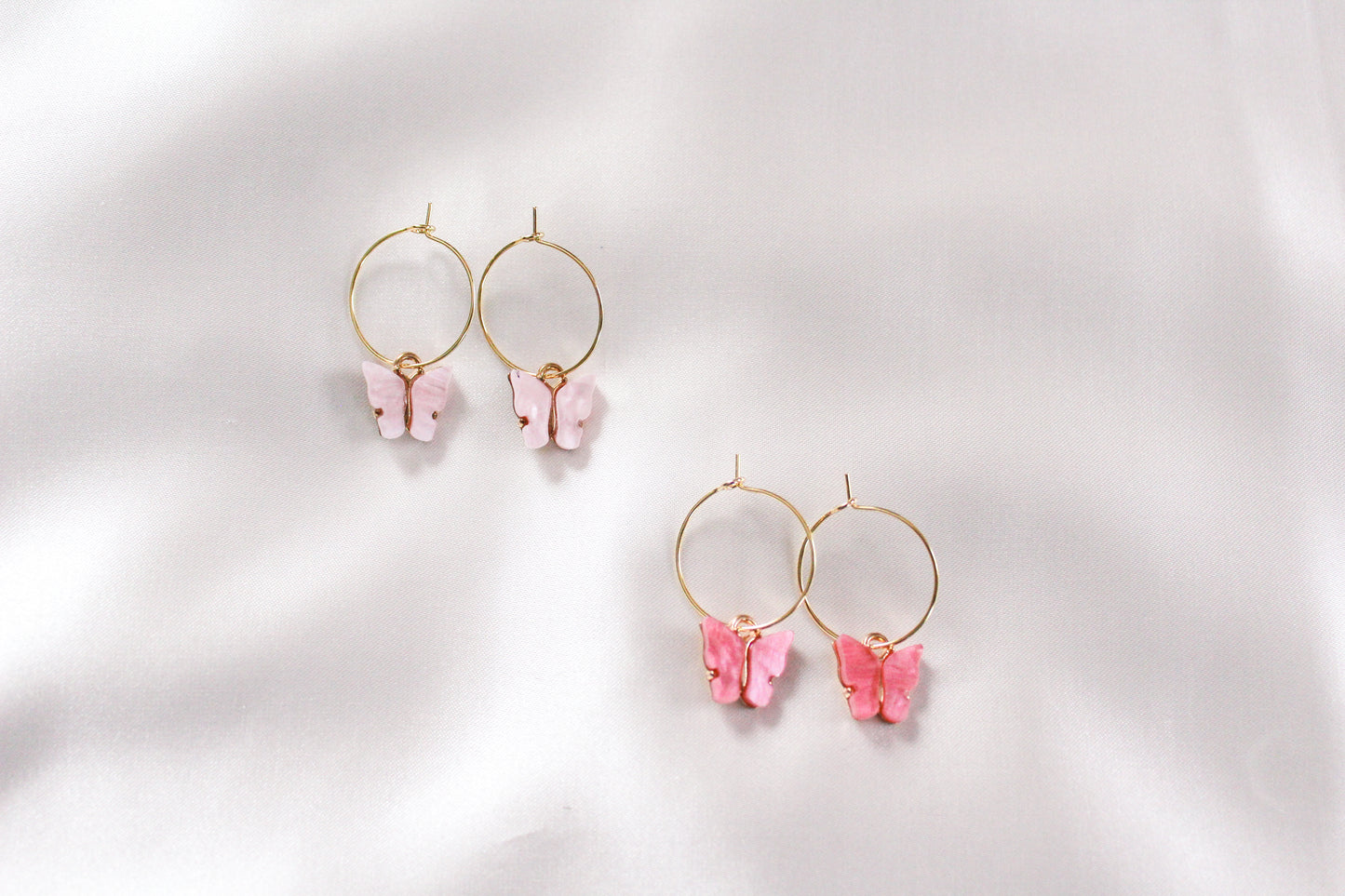 Colorful Butterfly Hoops