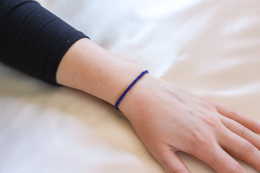 Navy Beaded Bracelet/Anklet