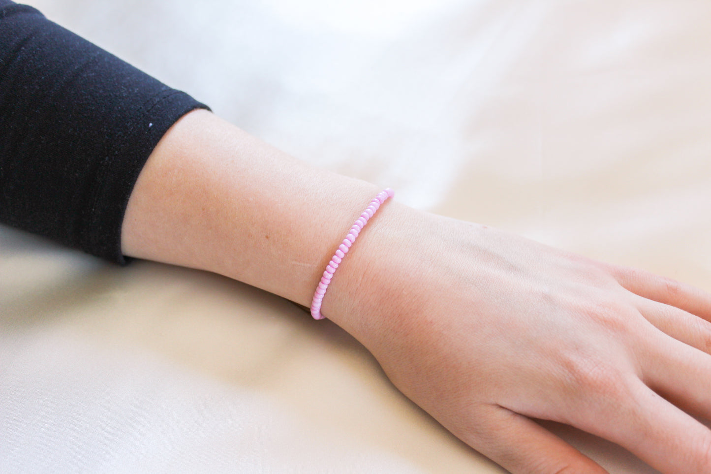 Pink Purple Beaded Bracelet/Anklet