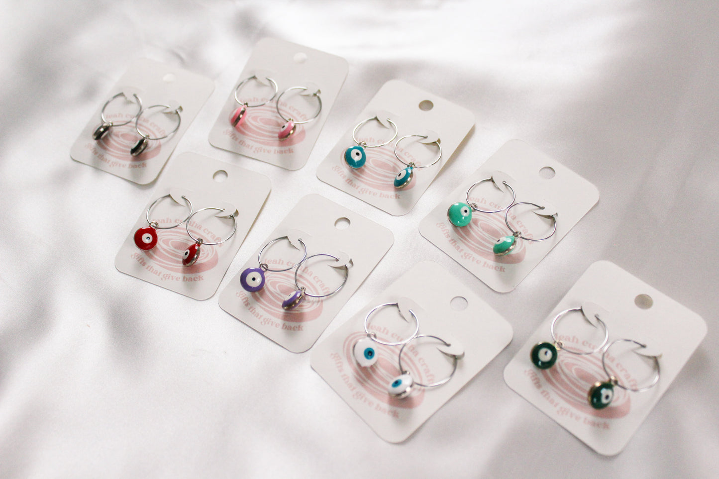Evil Eye Hoops