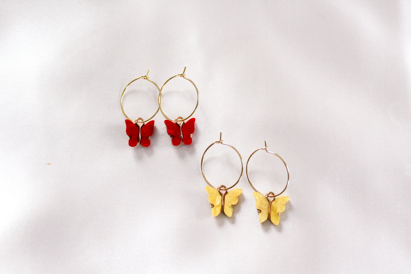 Colorful Butterfly Hoops