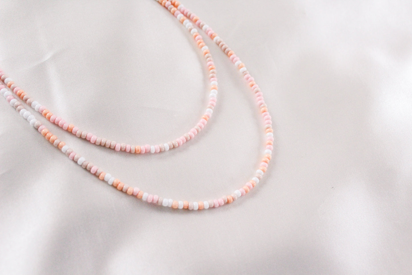 Pink Sand Beaded Necklace