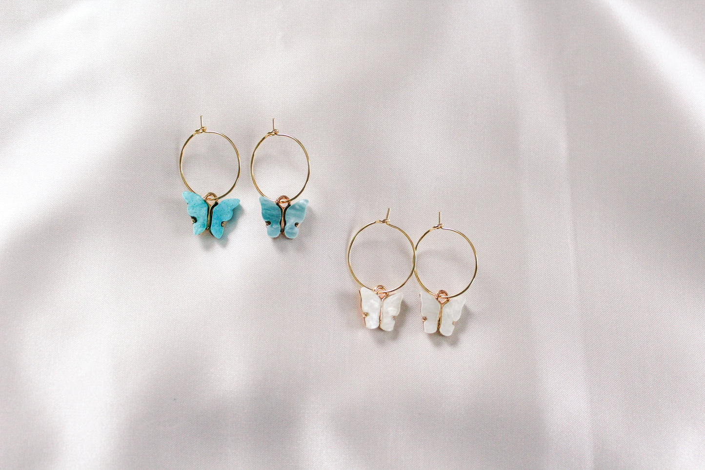 Colorful Butterfly Hoops