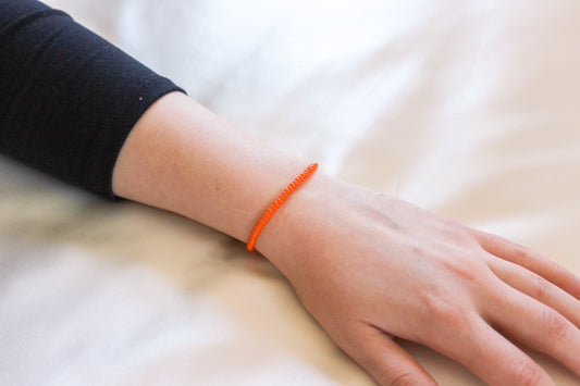 Orange Beaded Bracelet/Anklet
