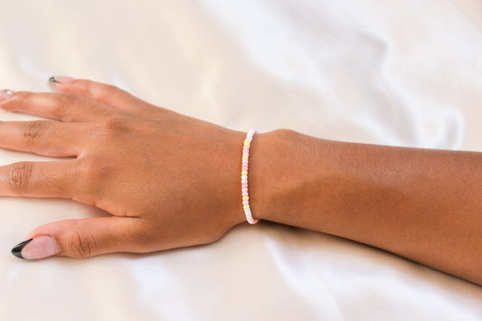 Pink Lemonade Beaded Bracelet/Anklet