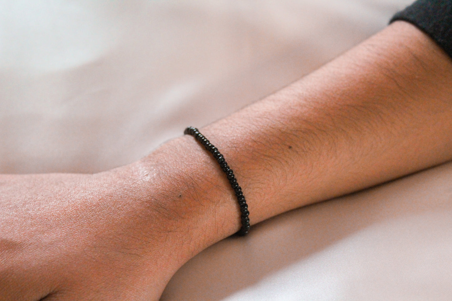 Black Beaded Bracelet/Anklet