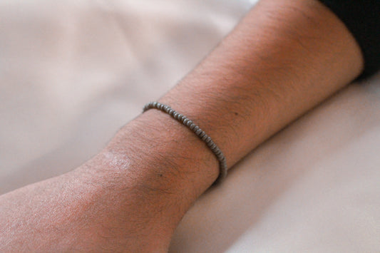 Grey Beaded Bracelet/Anklet