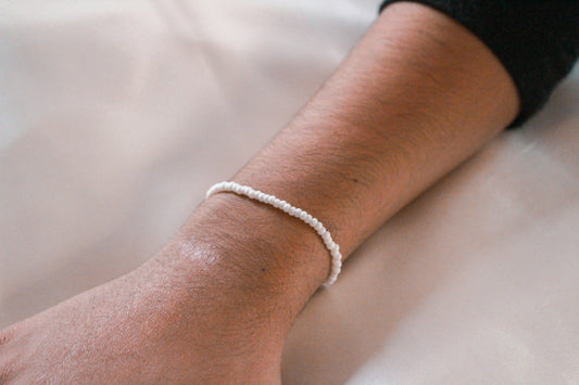 White Beaded Bracelet/Anklet