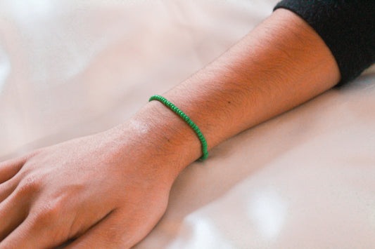 Shamrock Green Beaded Bracelet/Anklet