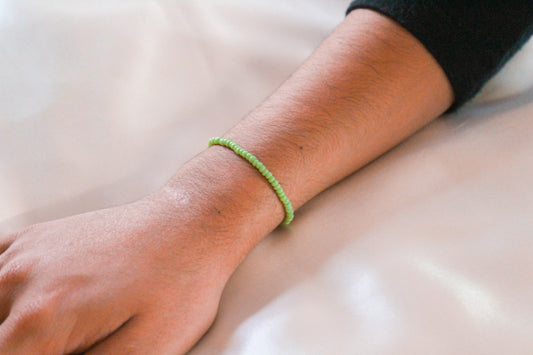 Lime Green Beaded Bracelet/Anklet