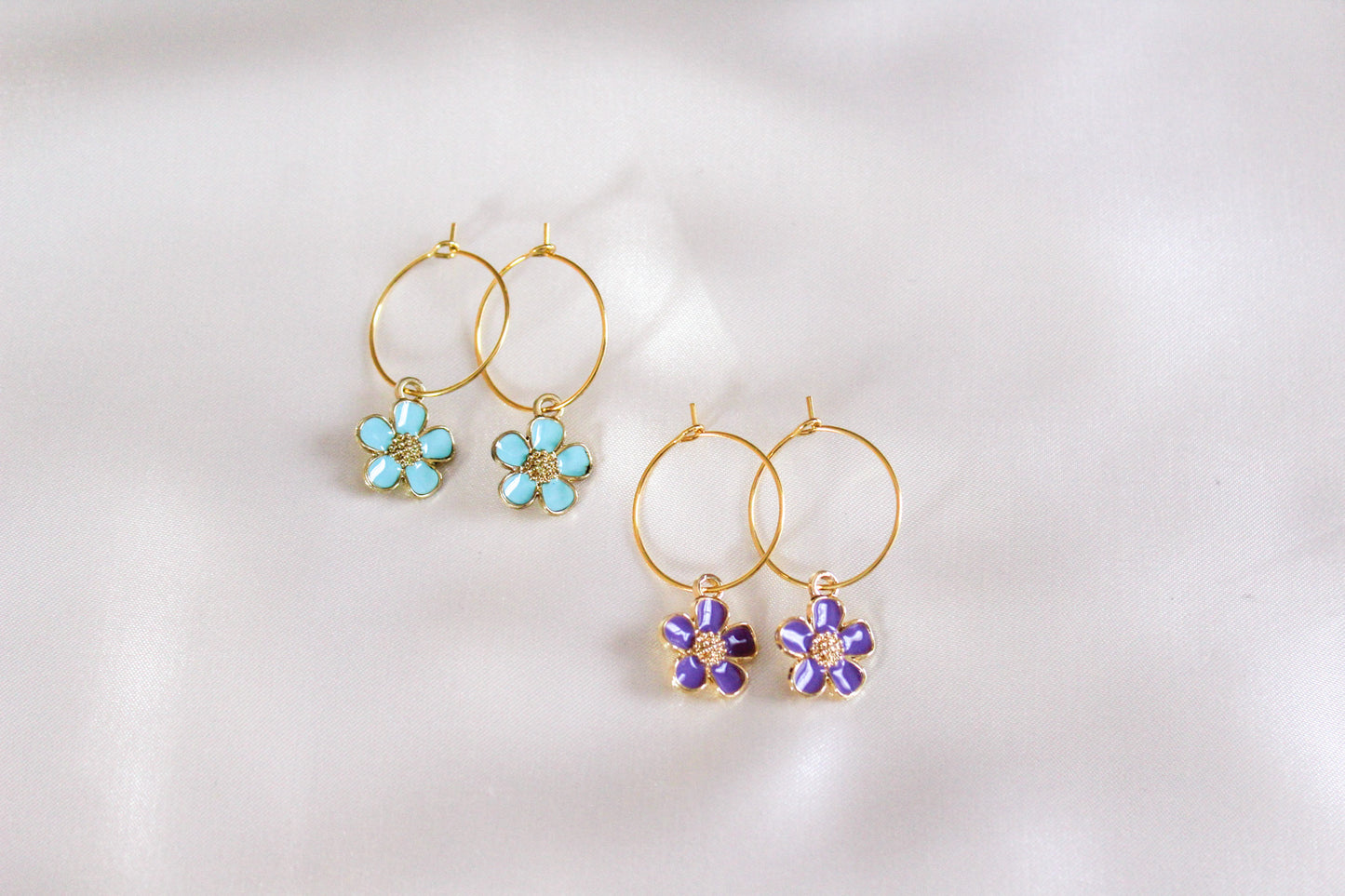 Funky Flower Hoops