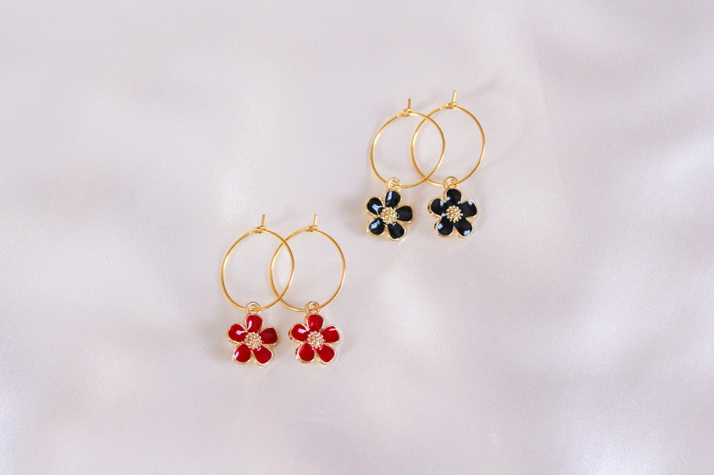 Funky Flower Hoops