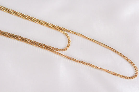Gold Curb Chain Necklace