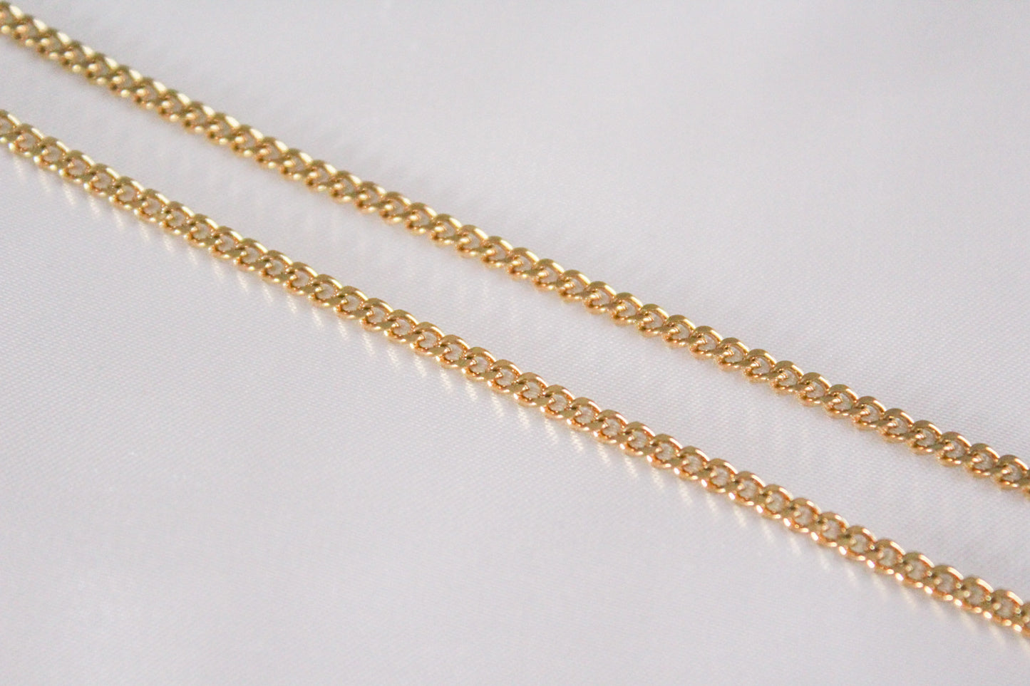 Gold Curb Chain Necklace