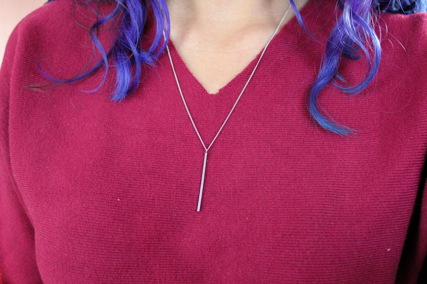 Silver Bar Necklace