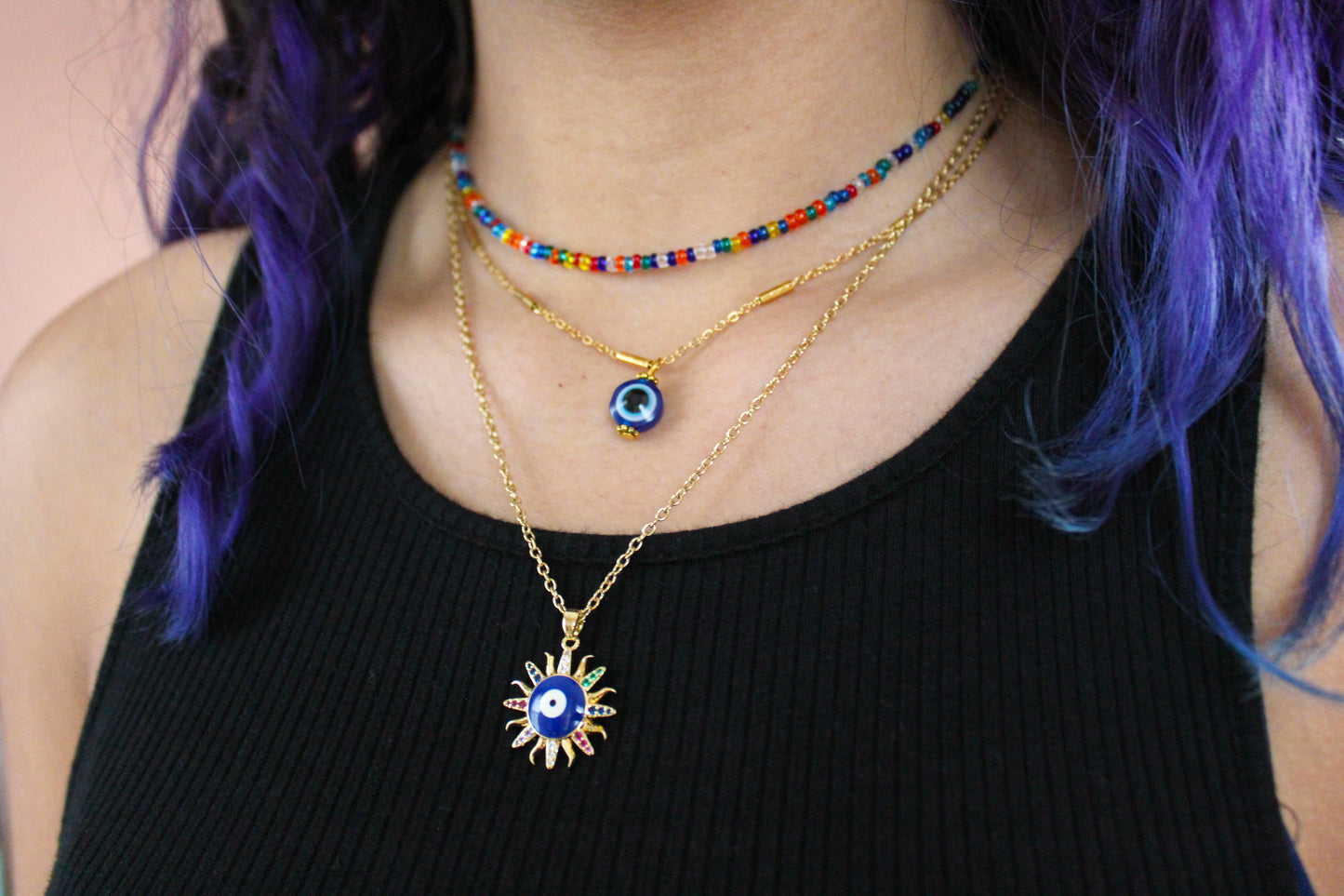 Evil Eye Sun Necklace