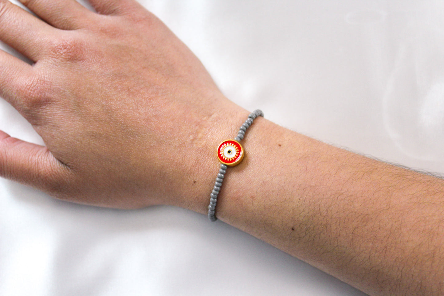 Circle Evil Eye Beaded Bracelet