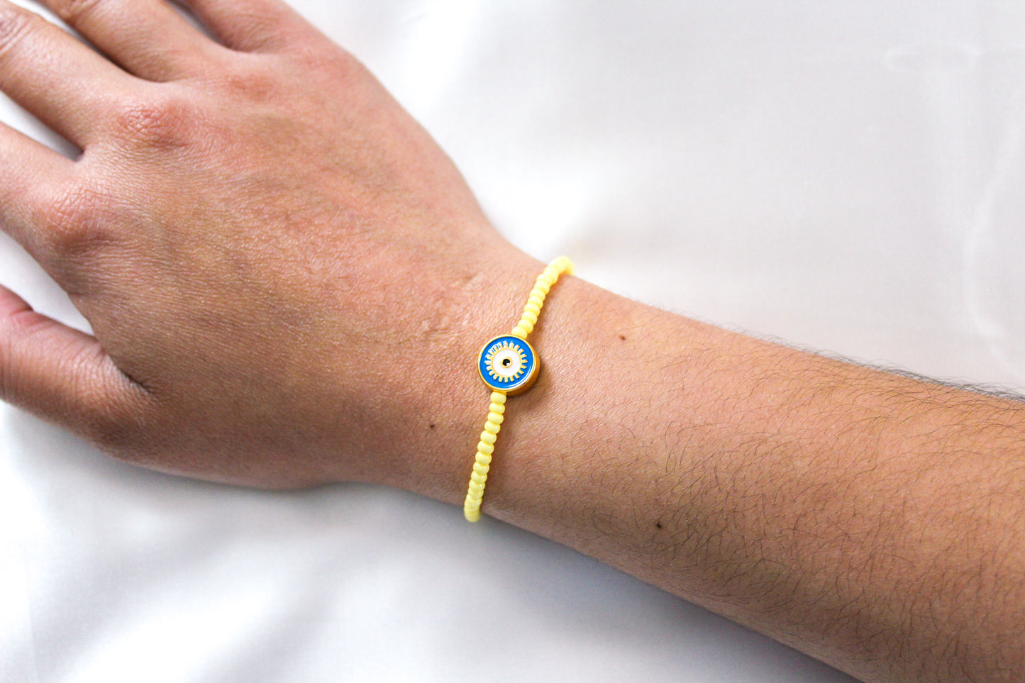 Circle Evil Eye Beaded Bracelet