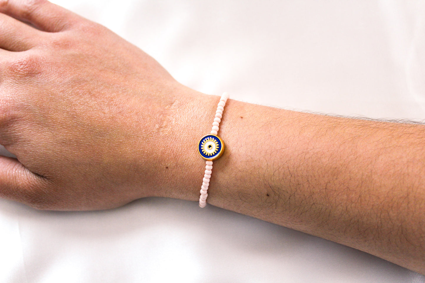 Circle Evil Eye Beaded Bracelet