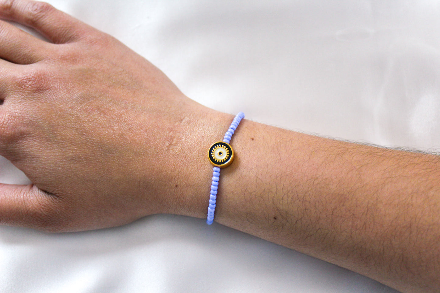 Circle Evil Eye Beaded Bracelet