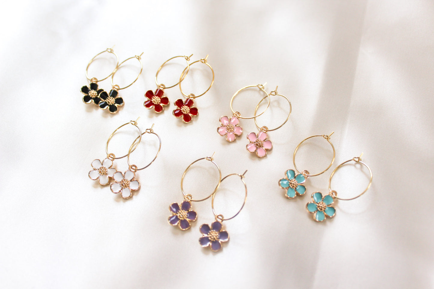 Funky Flower Hoops