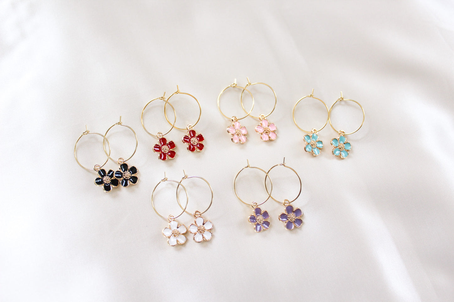 Funky Flower Hoops