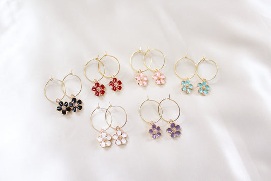 Funky Flower Hoops