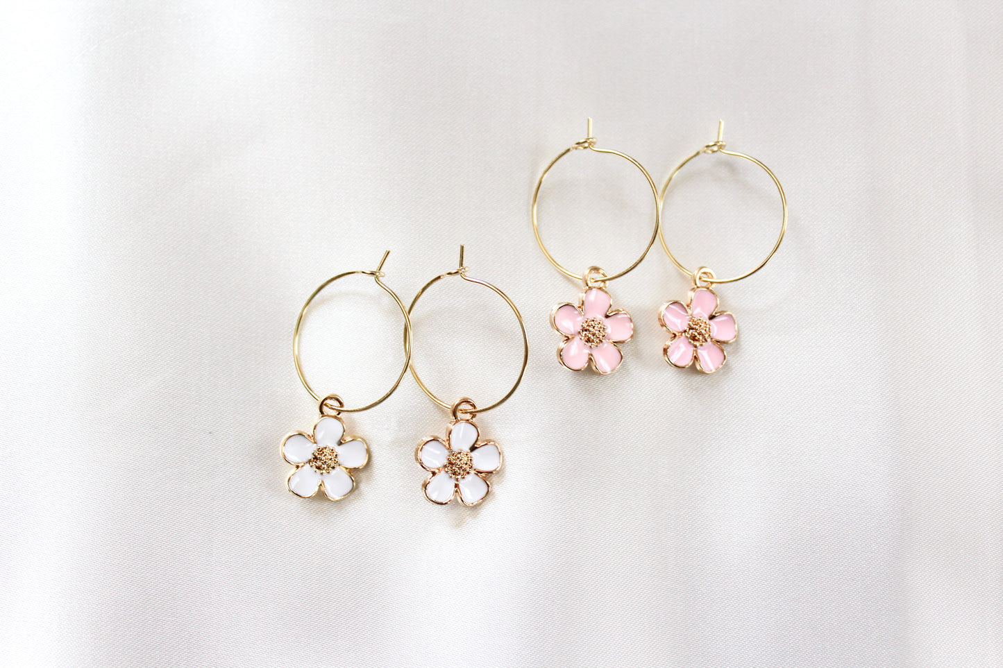 Funky Flower Hoops