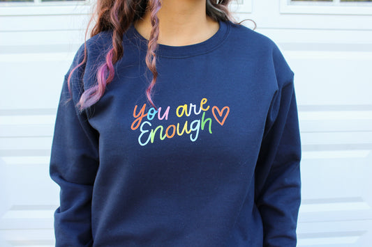 Navy You Are Enough Crewneck