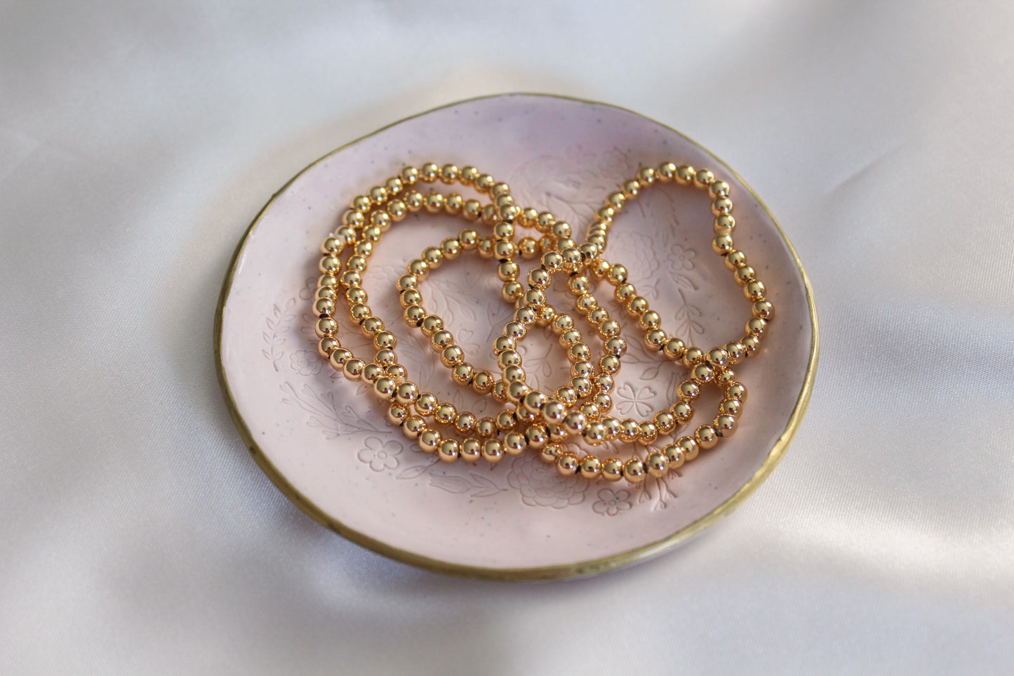 18k Gold Beaded Bracelet