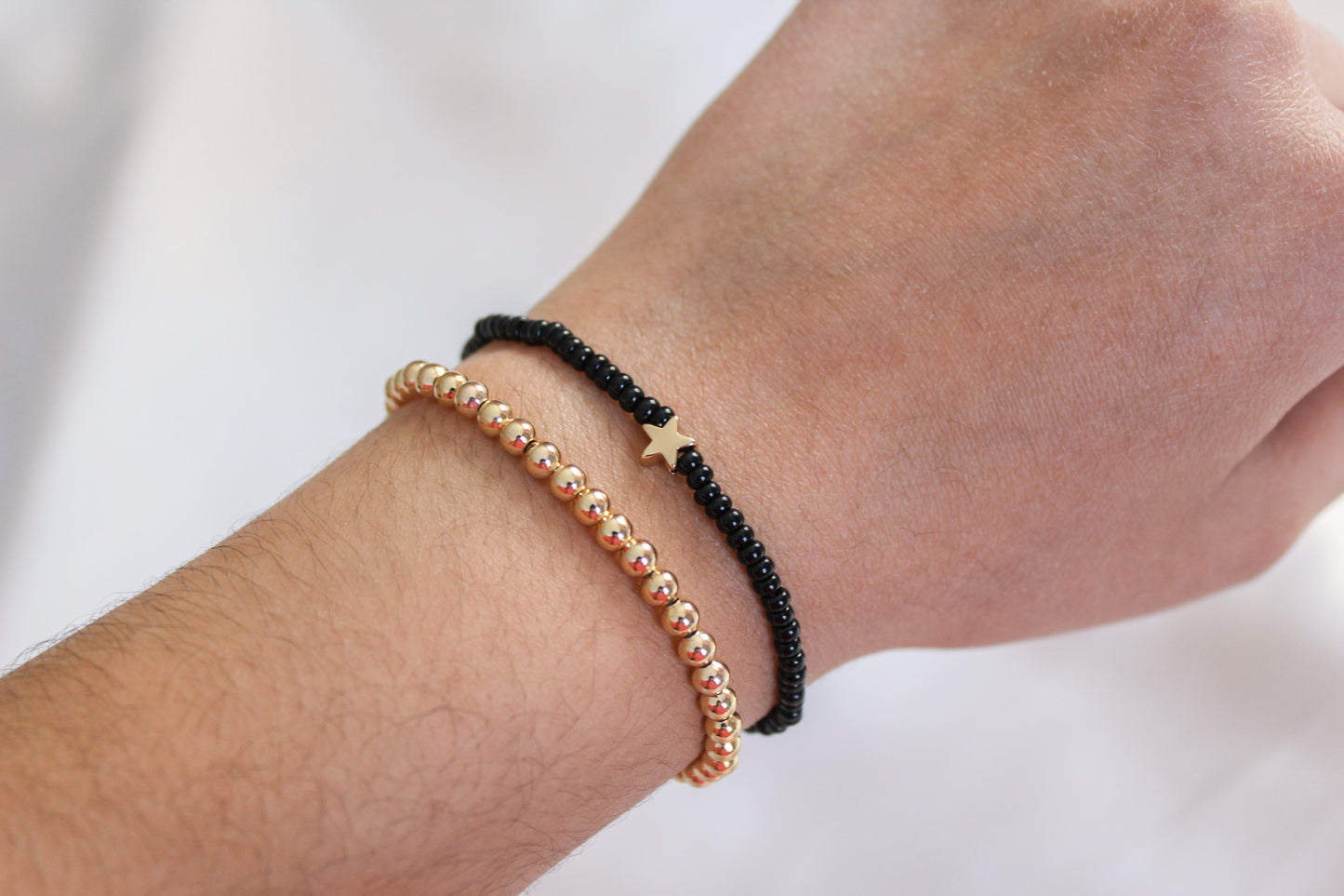 18k Gold Beaded Bracelet