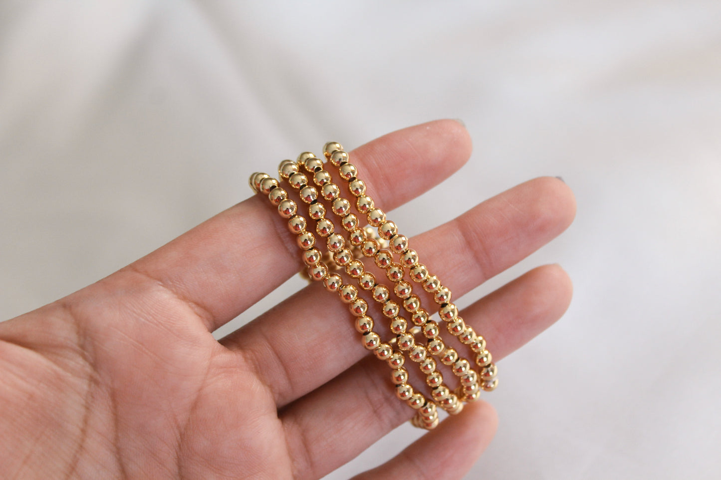18k Gold Beaded Bracelet