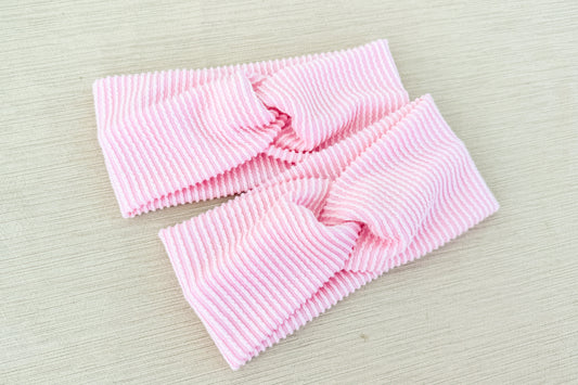 Pink Ribbed Headband