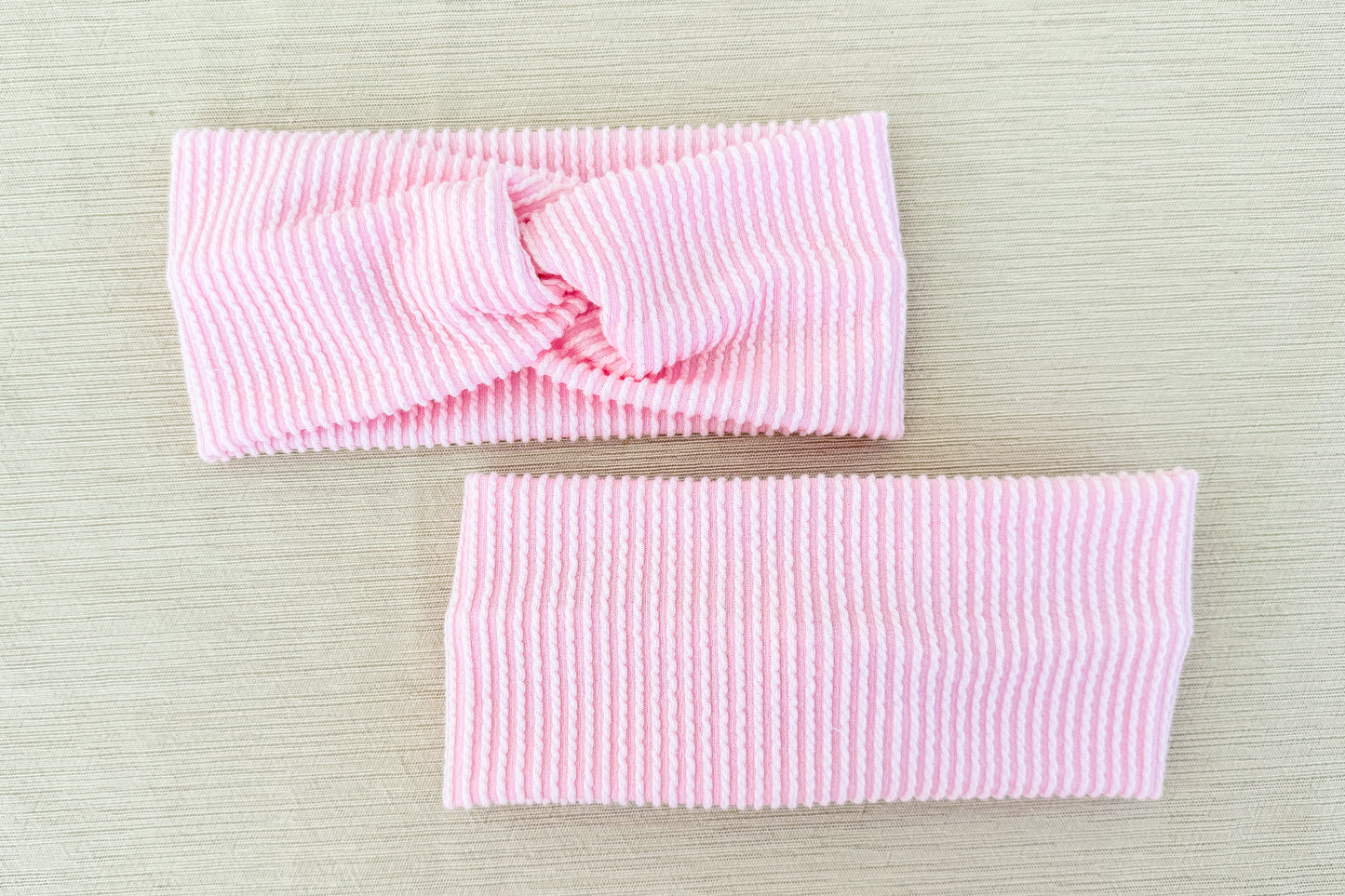 Pink Ribbed Headband