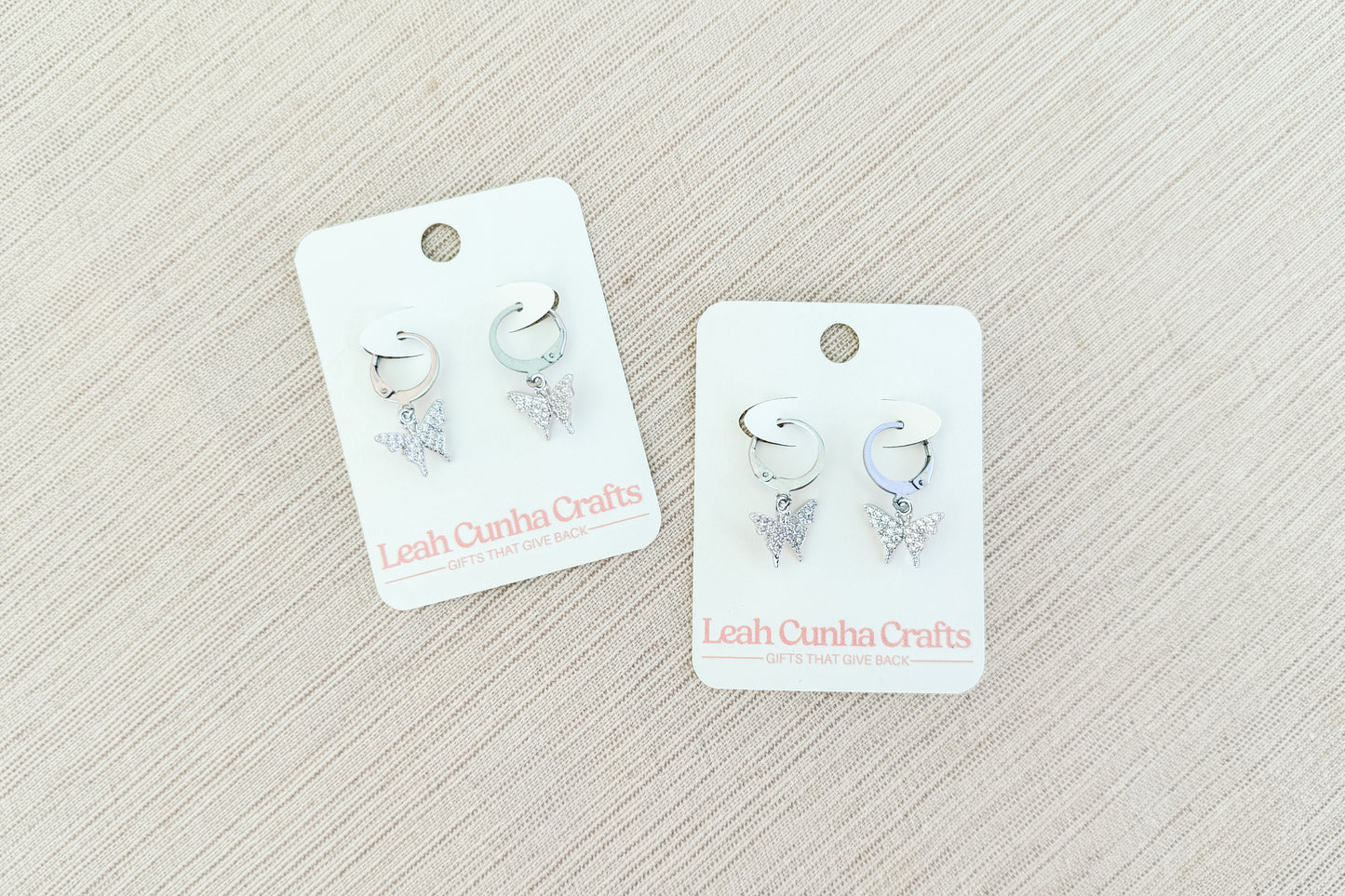 Silver Butterfly Huggies