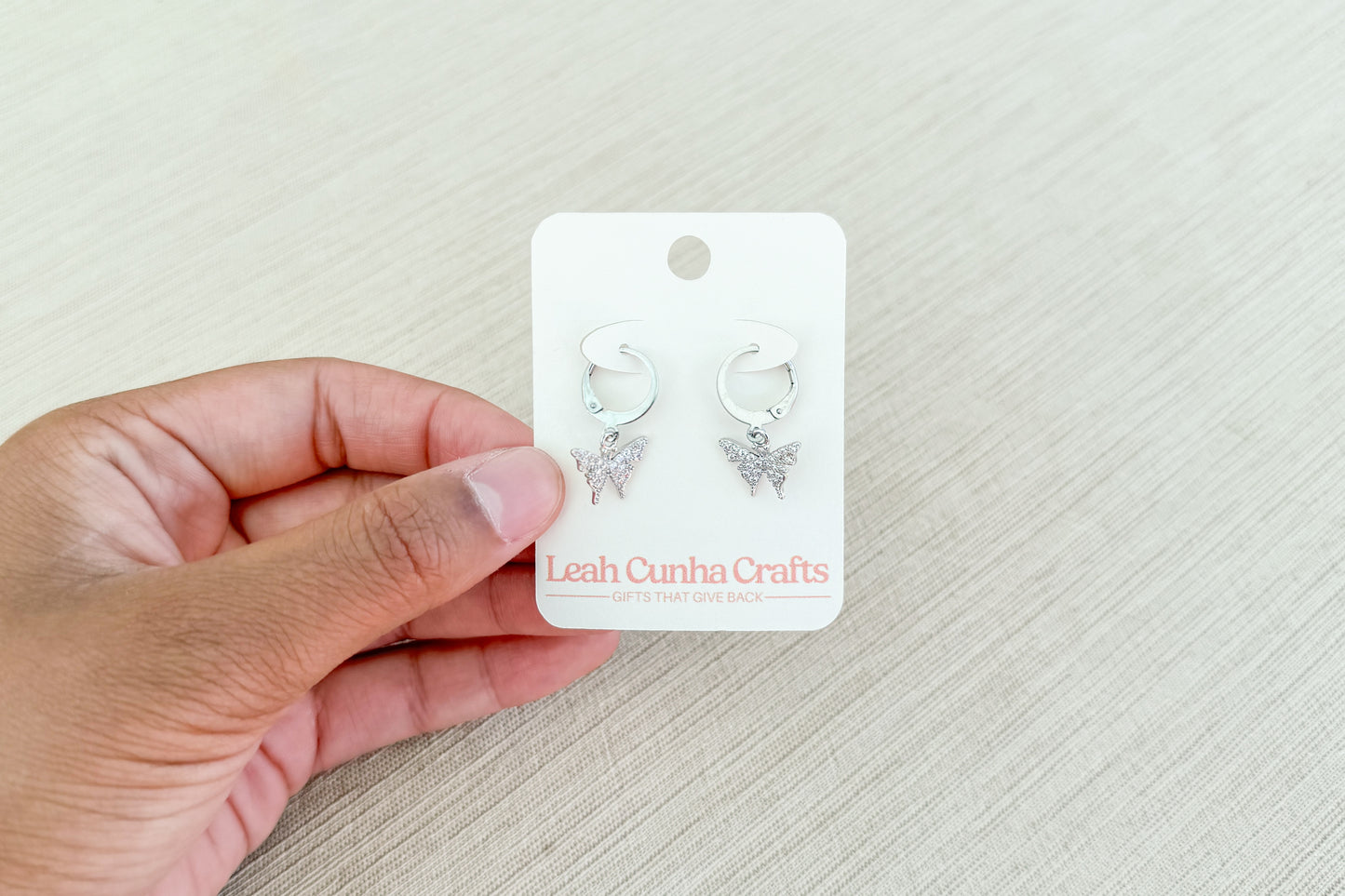 Silver Butterfly Huggies