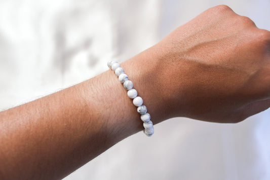 Natural Howlite Gemstone Bracelet