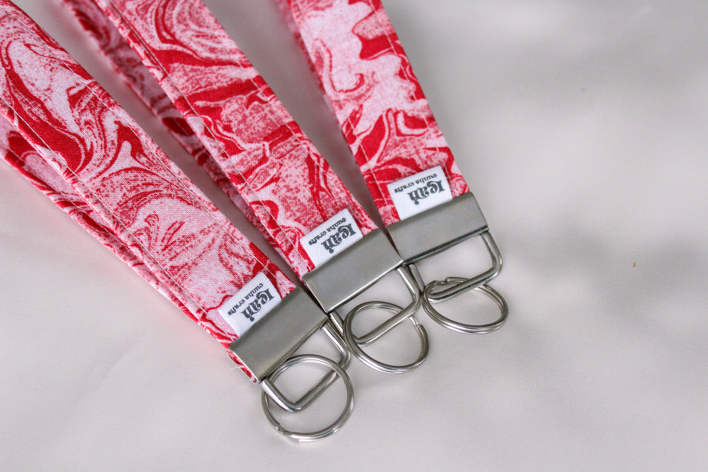 Red & Pink Swirl Key Fob