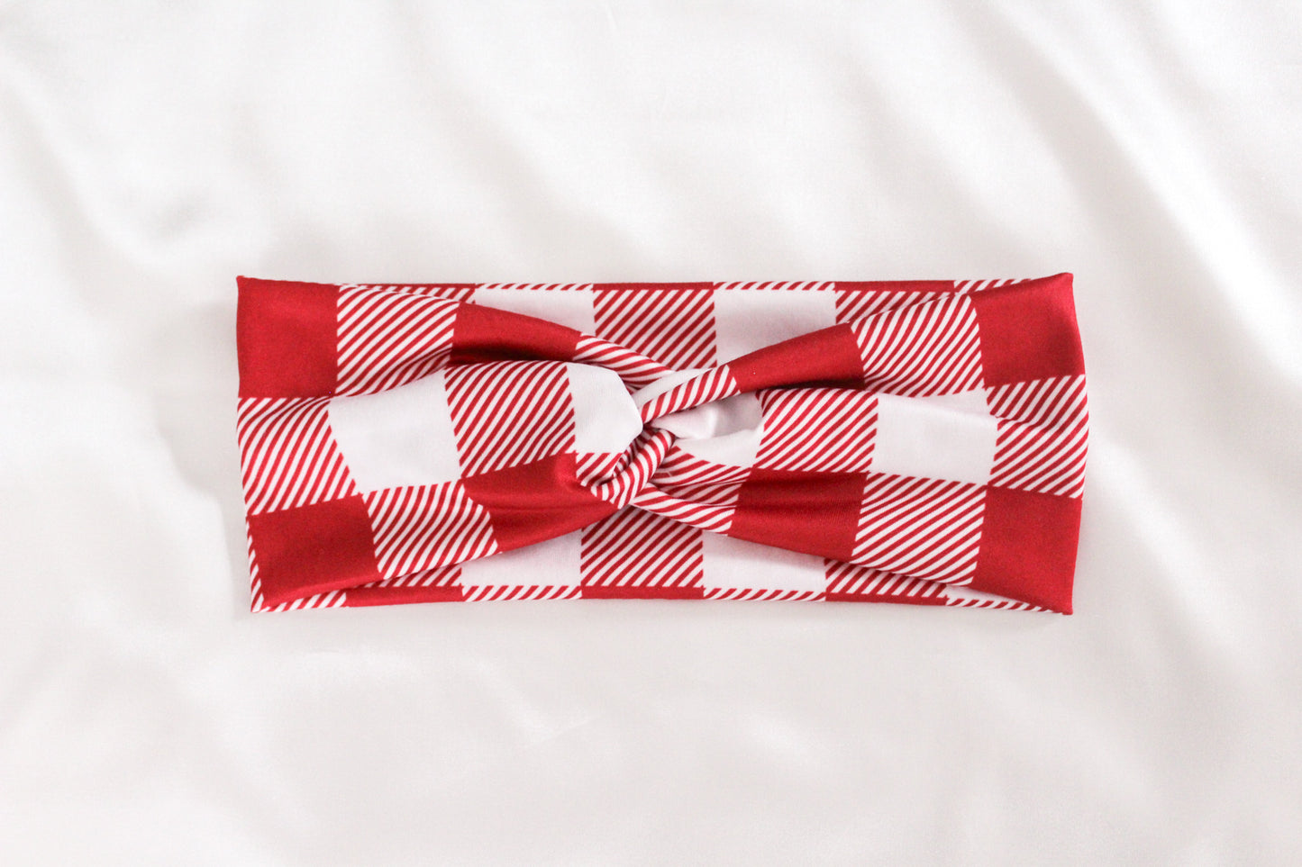 Red Plaid Headband